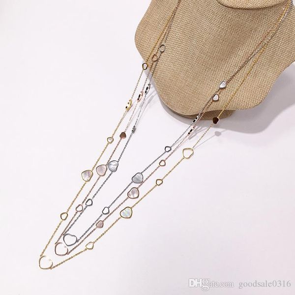 

brand titanium steel sweater chain 18k gold rose silver long necklace suitable for fashion women's gift come whit dust bag
