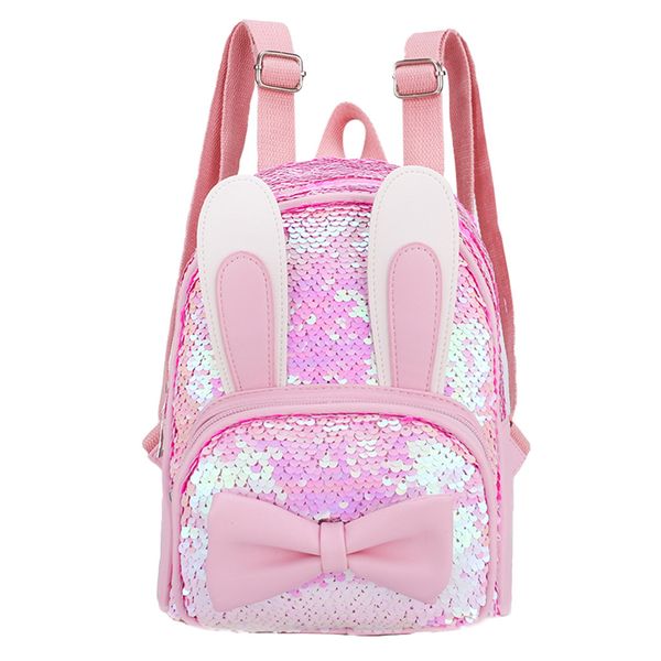 

maioumy girls backpack ear bow leisure student kids girls cartoon sequin school backpack satchel travel shoulder bag