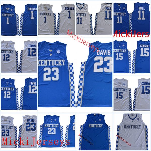 

Mens Kentucky Wildcats Anthony Davis Basketball Jersey Devin Booker DeMarcus Cousins Karl-Anthony Towns John Wall Kentucky Wildcats Jersey