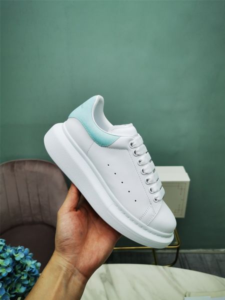 

platform men's and women's shoes wild vintage luxury luminous white shoes frosted suede leather pure blackboard shoes, Black