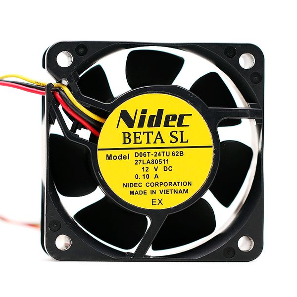 

brand new nidec d06t-24tu 62b 6cm 6025 24v 0.1a 27la80511 45bh7 3wire cooling fan 60*60*25mm