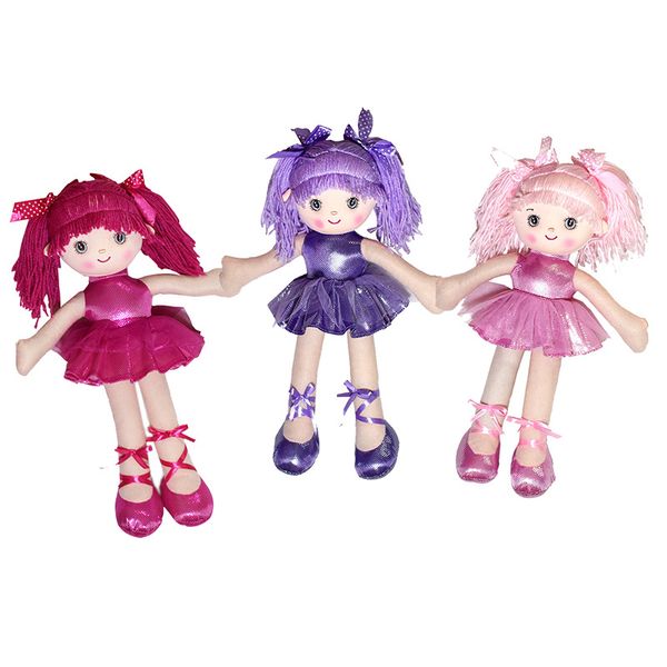 

Ballet dancing doll 3 color cute girl rag doll 40cm dancing girl tyle tuffed oft plu h figure doll kid gift plu h toy