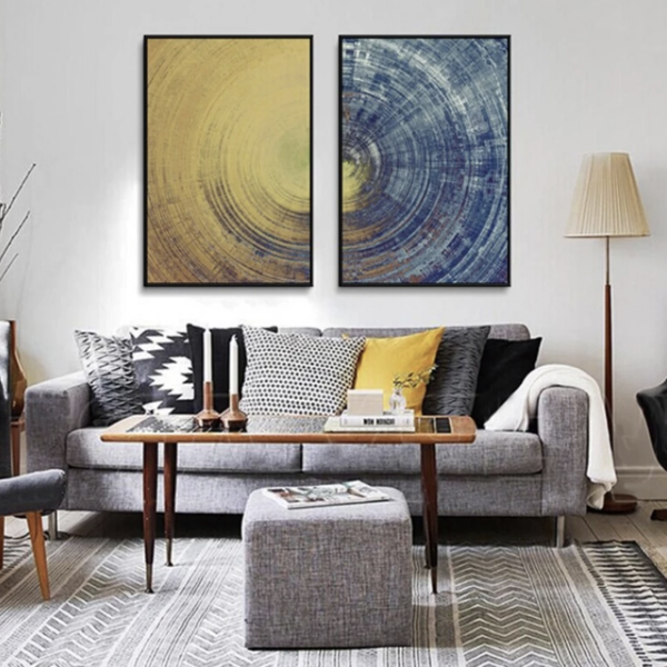 

abstract blue meets yellow