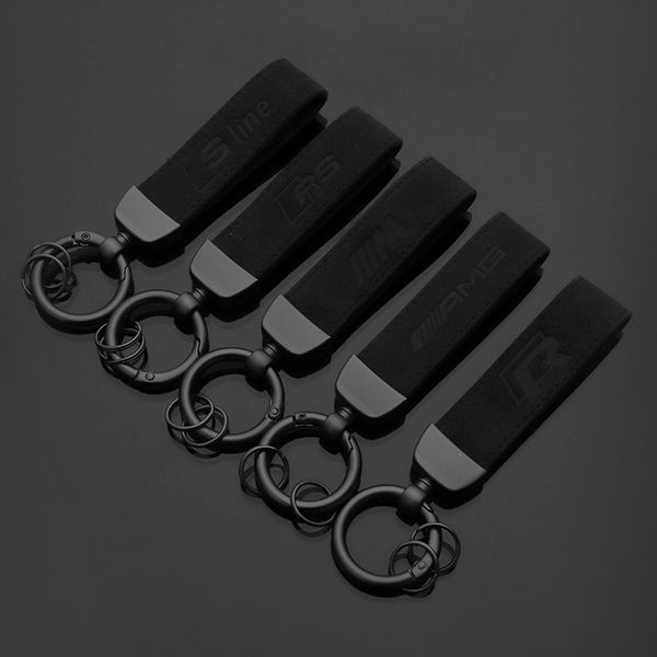 

3d fashoinal натуральная кожа автомобильный брелок брелок для ключей интерьер автомобиля для audi / vw r / bmw m tech m sport m3 m5 x1 x3 e4, Silver