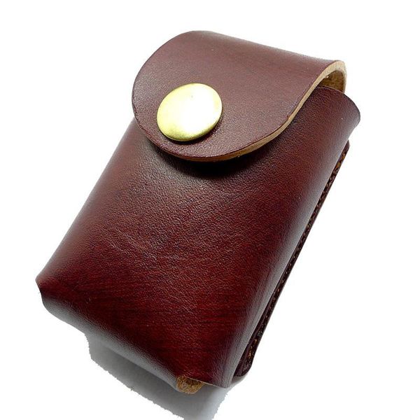 

folding glasses case genuine leather belt wallet waist bag men fd-zd