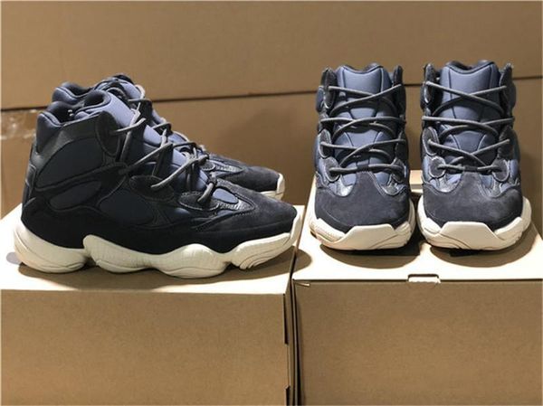 

2019 est authentic originals 500 high slate black kanye west running shoes men women fw4968 wave runner sports sneakers with box, White;red