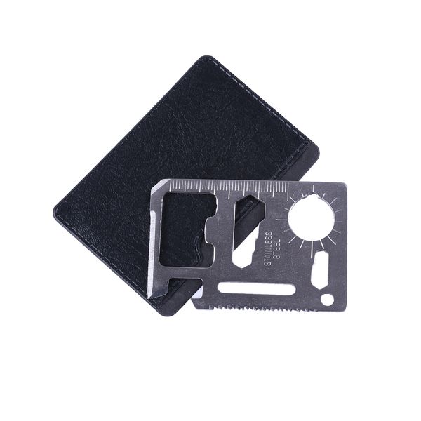 

11 in 1 survive kit multifunction knife tools for outdoor camping survival hunting military credit card knife silver
