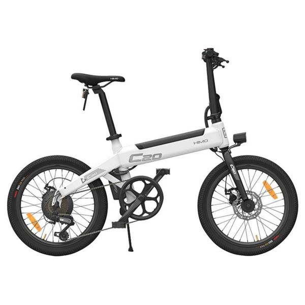 

eu stock] c20 electric bicycle,250w outdoor electric bike,himo motor ebike 25km/h e bike 80km mileage bicycle 20 inch tire for xiaomi, Silver;blue