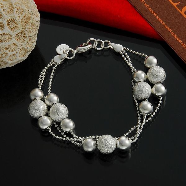 

серебро 925 браслеты для женщин многослойной бисера браслет цепи браслеты pulseira femme свадебные свадебные украшения, аксессуары подарки, Black