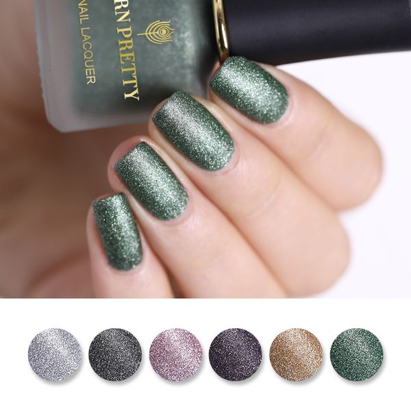 

born pretty 6ml pearlescent matte nail art polish glitter nail varnish manicure rose gold green shining art