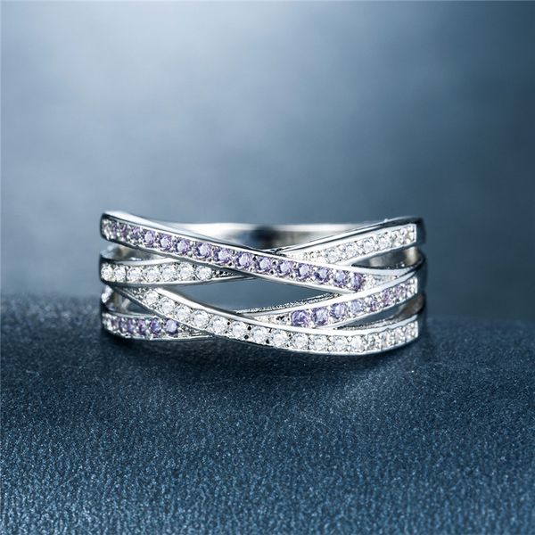 

2019 fl women's simple and generous twisted ring jewelry bride wedding ring jewelry fashion, Slivery;golden