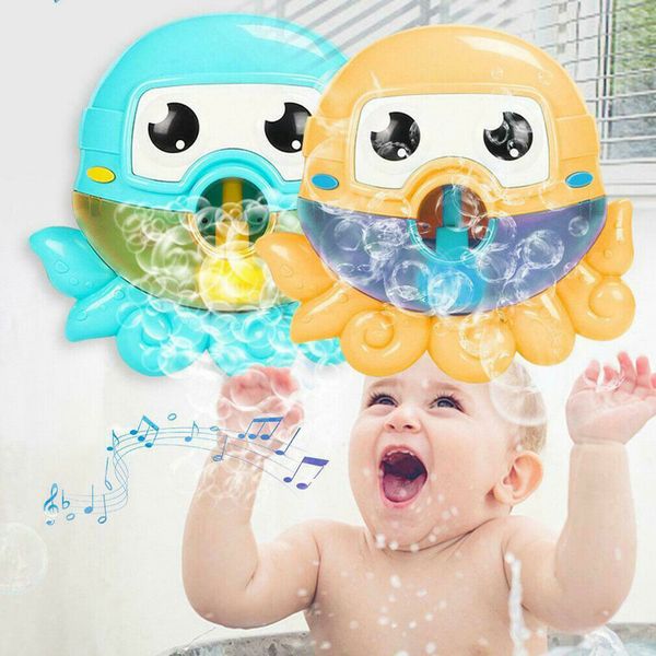 

2019 bubble baby bath toy bubble maker whale&ocs swimming bathtub soap machine toys for children with music water toy