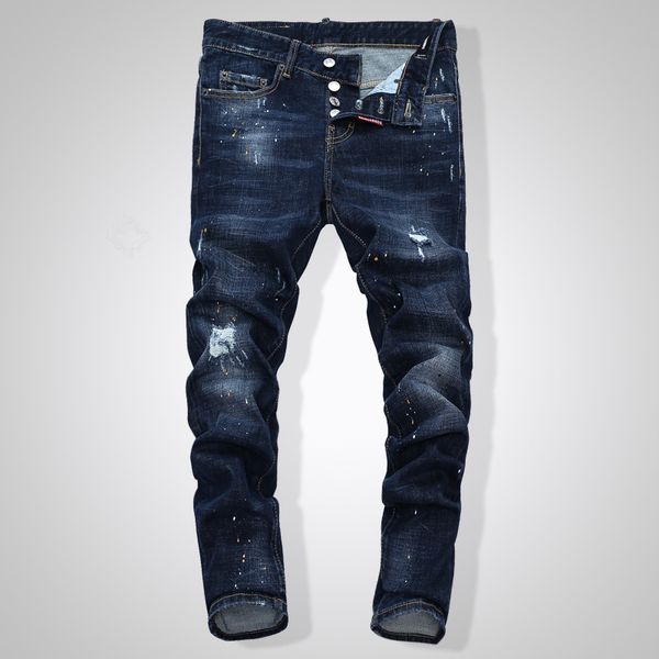 

mens jean luxury pants long fashion denim brands jeans distress hole street printe hip hop luxury 2020 jean fly pocketspants 2020 02 ...2 11, Blue