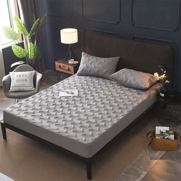 

jacquard cotton all inclusive cover detachable anti-mite mattress bed padded quilted bed mattress cover non-slip dust soft pad