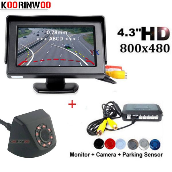 

koorinwoo parktronic car parking sensors black/white /grey parkmaster trajectory parking camera reverse car monitor car-detector