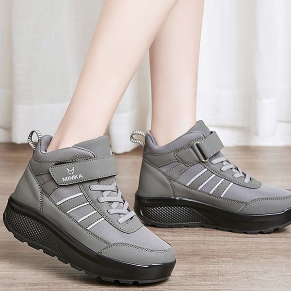 

2019 shoes winter warm platform woman snow boots female casual sneakers thickening female snowboots warm shoes #3, Black