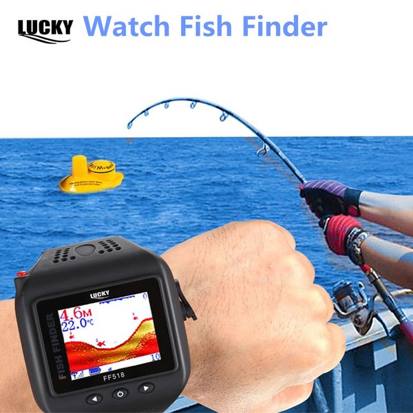 

lucky ff518 wireless sonar watch fish finder portable echo fishing sounder lightweight colored display lcd fishfinder 2018 new