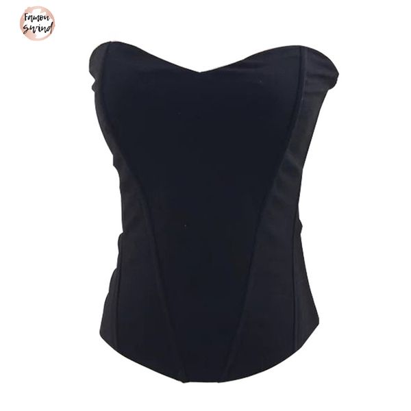 

women bustier corset female slim waist trainer black bra for ladies loss weight 2019 summer women bustier corset, Black;white