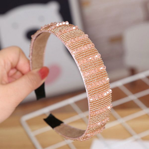 

wide brimmed sponge hairpin diamond new hair style 2019 with headband alice band cerchietto aliceband pchiy, Black;brown