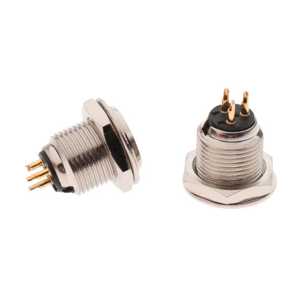 

2pcs gx-16-3 3-pin aviation circular plug xlr socket male cable connector