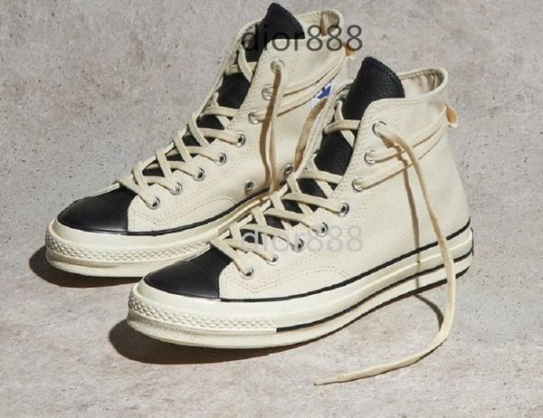 

2020 new summer men's and women's 1970s x fear of god retro fog co brand canvas shoes 167954c 167955c, Black
