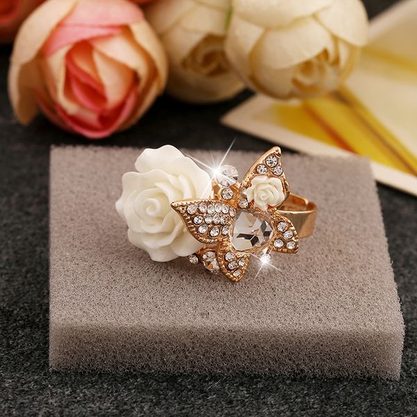 

wholesale-, ethnic wind, butterfly ring, retro-bohemian alloy, european and american explosive handwear, Silver