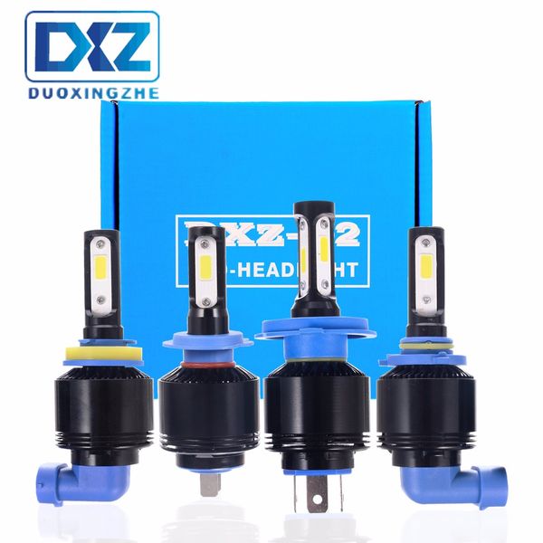 

dxz car led headlight 2pcs h4/9003/hb2 h7 h8 h11 hb3 hb4 9005 9006 cob 72w 8000lm auto accessories led bulb fog light 6500k 12v