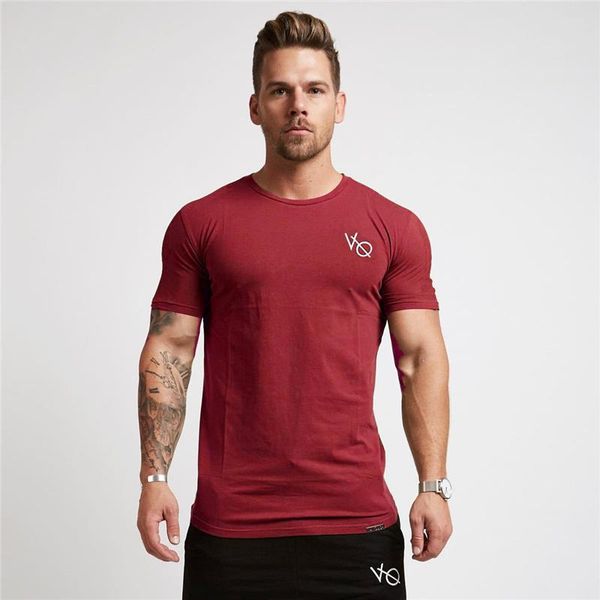 

short sleeve shirt men t-shirt gyms workout joggers male fitness bodybuilding cotton sweatshirt men summer fitness casual shirt, White;black