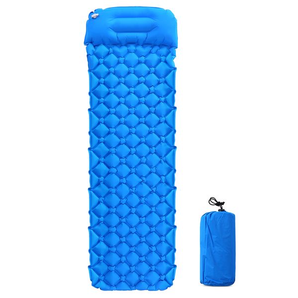 

ultralight air sleeping pad inflatable camping mat with pillow beach mat picnic mattress for outdoor hiking backpacking travel