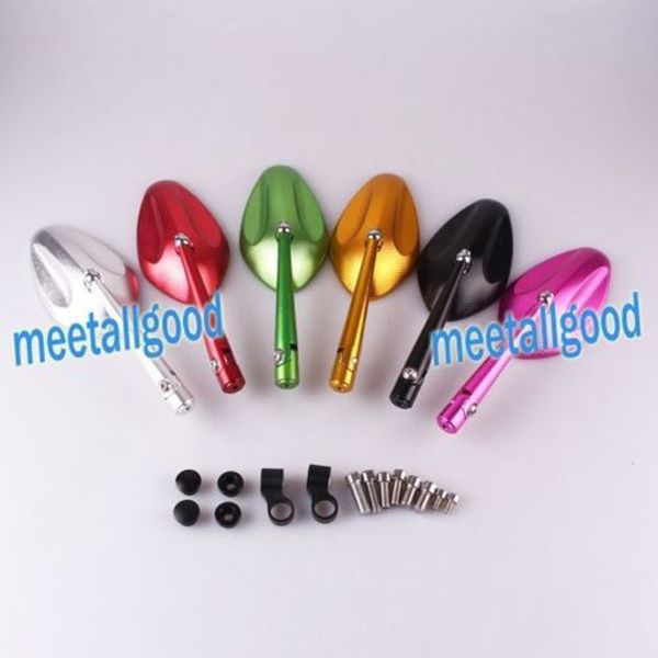 

motorcycle rear view side mirrors rearview wing mirrors set fits universal motorbikes replacement parts cool leaf style new pair