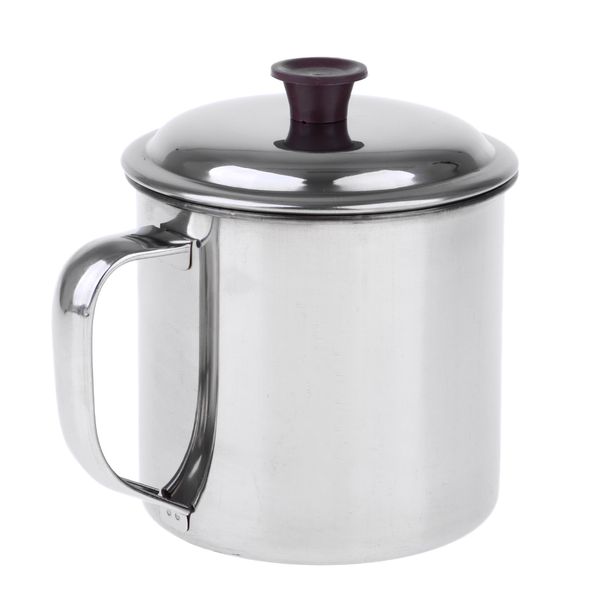 

metal drinkwware stainless steel cup for beer coffee tea 12cm with cover