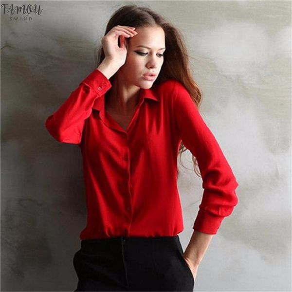 

5 colors work wear 2019 women shirt chiffon blusas femininas elegant ladies formal office blouse plus size xxl, White
