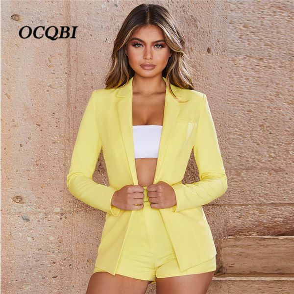 

2019 spring women blazers and jackets fashion casual office lady open clothes blazer, White;black
