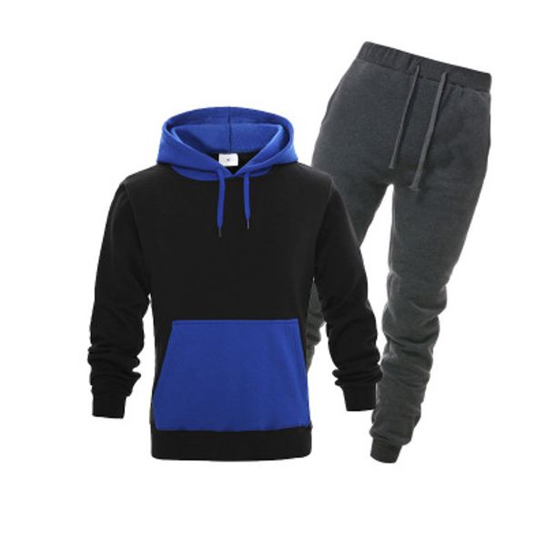 

solid color tracksuits men's sets spring autumn hoodies sportswear set casual men 2 pieces set zipper hoodies+pants sports suits ypf609, Gray