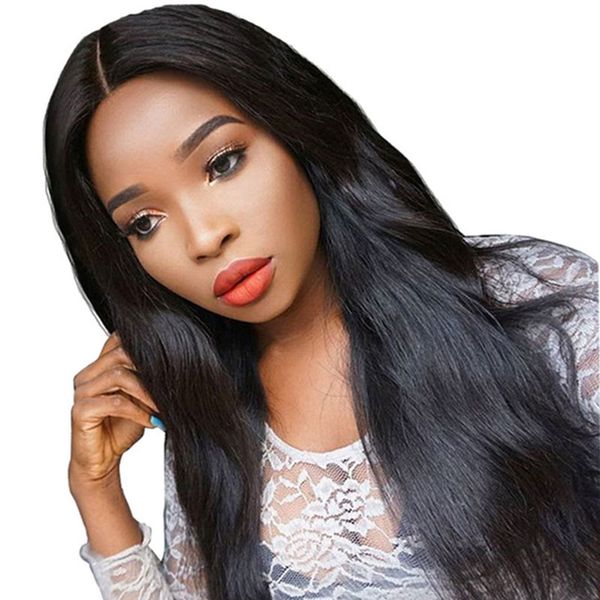 

бразильский raw virgin hair 360 кружева фронтальная парики шелковистые прямые человеческие волосы парик шнурка 360 фронтальная парики natura, Black;brown