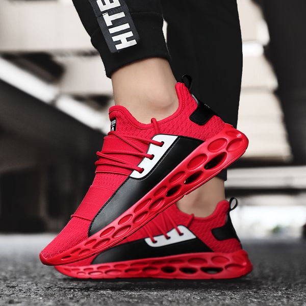

outdoor men running sneakers male trainer sport zapatos de hombre chaussure homm mesh (air mesh) breathable spring2019 lace-up