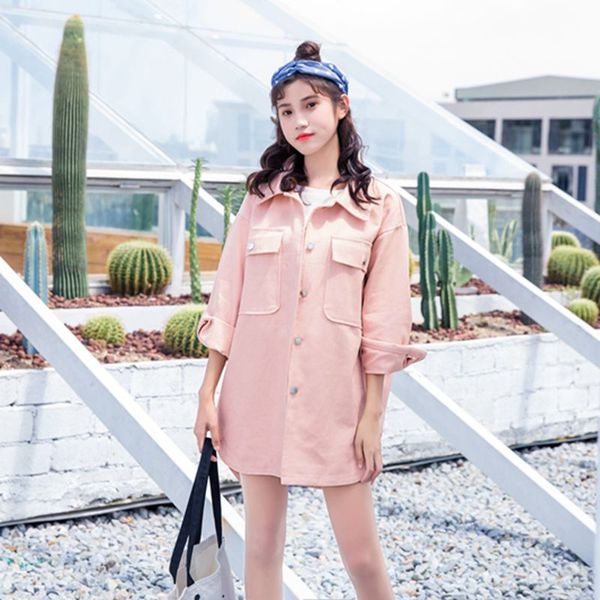 

harajuku plus size letter embroidery big pocket windbreaker coat women 2020 spring new mid-length loose trench coats outerwear, Tan;black