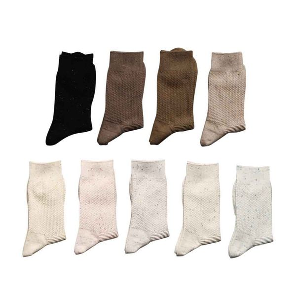 

1 pair business style socks multi-color dot spandex polyester cotton yarn hosiery footwear accessories new, Black