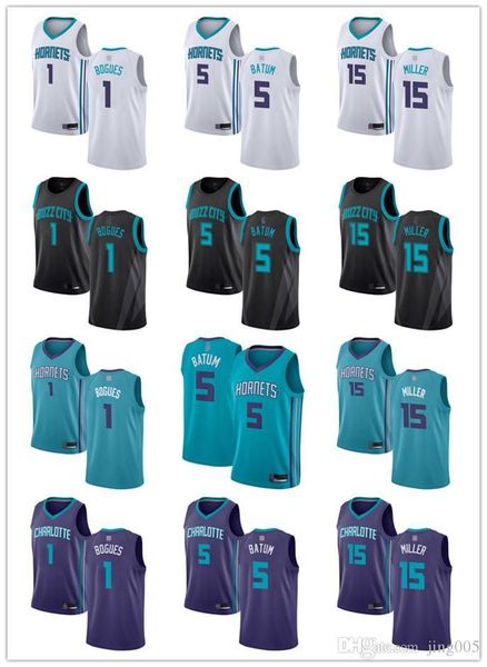 

mensÂ womensÂ youth charlotte hornets 1 muggsy bogues 5 nicolas batum 15 percy miller green white purple custom basketballÂ jerseys, Black;red