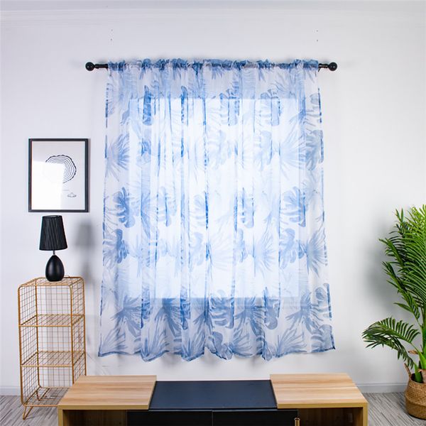 

2pcs 100x200cm sheer tulle window curtains for living room the bedroom the kitchen modern tulle curtains fabric drapes 0719#
