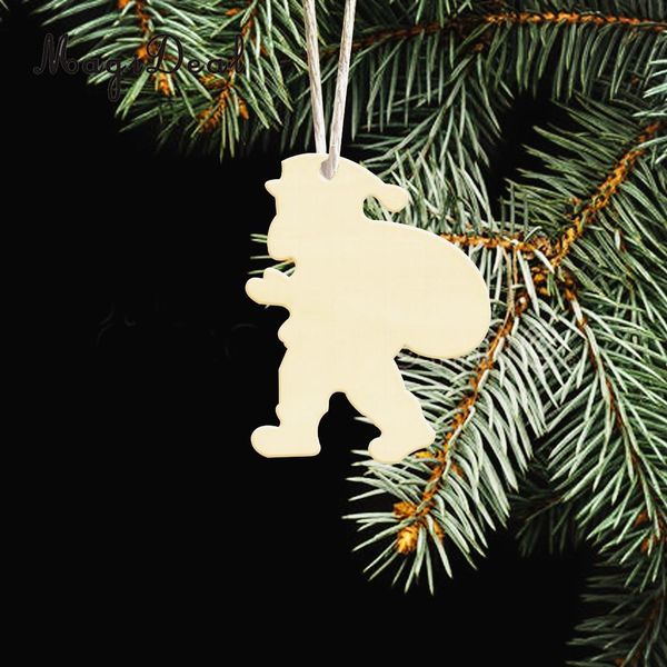 

magideal 10pcs wooden christmas santa claus hanging gift tags xmas tree decoration