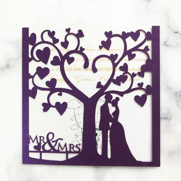 

30pcs wedding invitation card pearl paper hollow out romantic lover engagement birthday party baptism card grand event decoration, Black