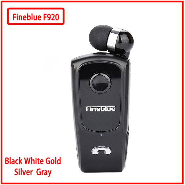 

fineblue f920 mini wireless retractable portable bluetooth headset calls remind vibration wear clip sports running earphone