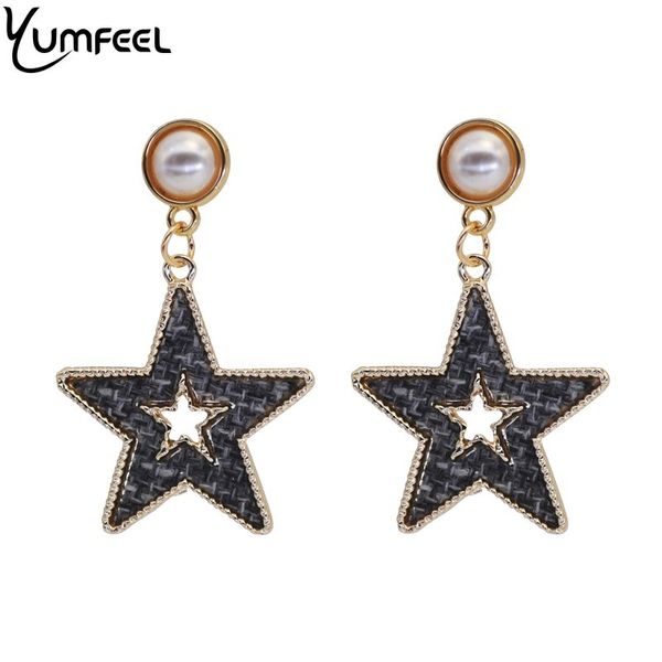 

yumfeel new fashion jewelry earrings women gold color star earrings gifts, Golden
