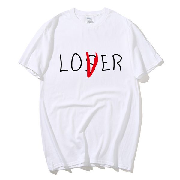 

drop ship pennywise movie it losers club t-shirt men women casual short sleeve loser lover it inspired tshirt, White;black