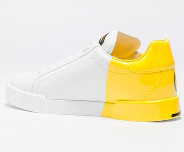 

classic men's casual shoes leather portofino sneakers designer shoes fashion mans shoes size 38-44, Black