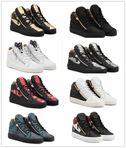 

2019 designer luxury genuine leather men women sneakers studded spikes gz frankie pyton kirk casual shoes size 36-44f0dc#, Black