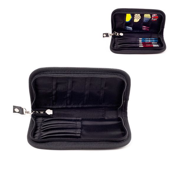 

1 set darts accessories carry case wallet pockets holder storing bag black durable flights carry wallet outdoor bags