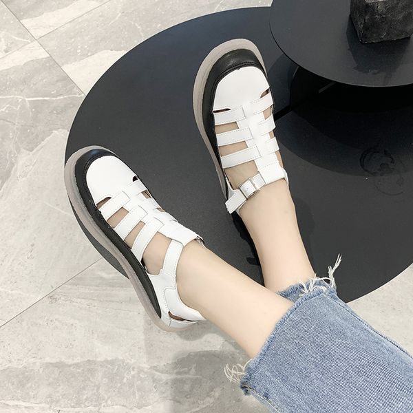 

shoes sandals shoes 2020 women's all-match breathable summer heels suit female beige fashiladies woman heeled, Black