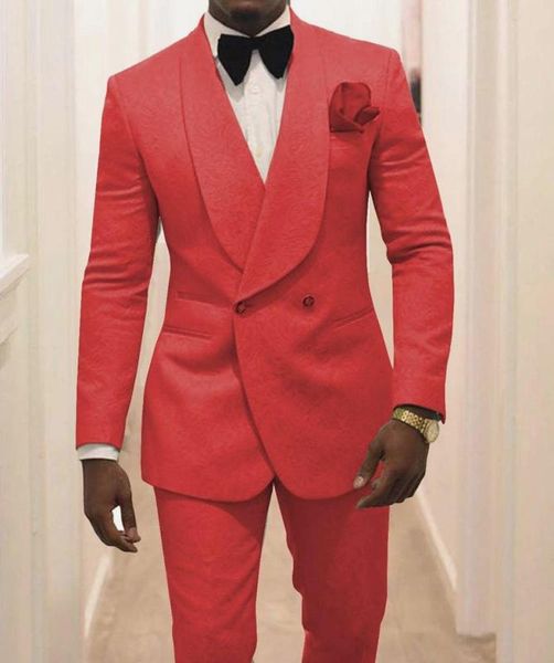 

new arrival groomsmen shawl lapel groom tuxedos red pattern men suits wedding/prom man blazer( jacket + pants + tie) z43, White;black
